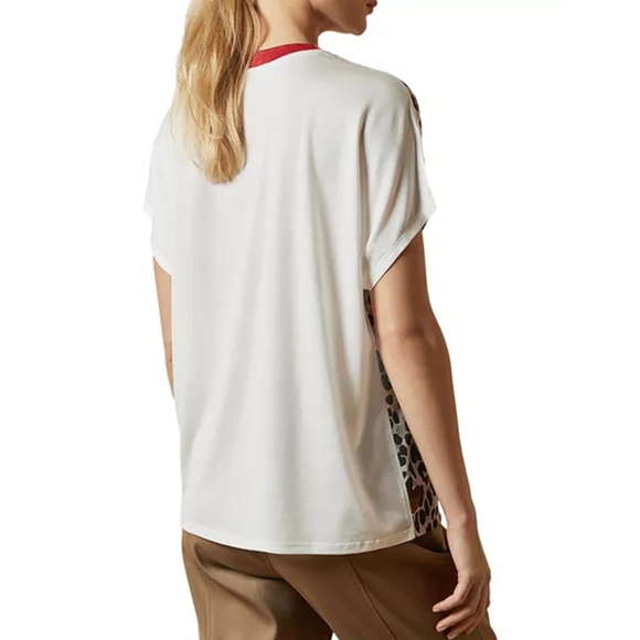 Ted Baker Byella Wilderness Woven-
Front Tee Size 6 Small - Picture 3 of 13
